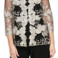 Alex Evenings Women's Embroidered Layered Look Top Black Size Petite Small