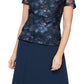 Alex Evenings Women's Embellished Top Dress Blue Size 12