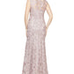 Alex Evenings Women's Embroidered Gown & Shawl Set Pink Size 6Petite