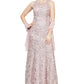 Alex Evenings Women's Embroidered Gown & Shawl Set Pink Size 12Petite