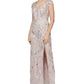 Alex & Eve Women's Embroidered Column Gown Yellow Size 16