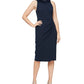 Alex & Eve Women's Floral Neck Sheath Dress Blue Size 6