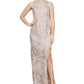 Alex & Eve Women's Embroidered Sequin Column Gown Pink Size 14