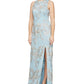 Alex & Eve Women's Womens Sequined Formal Evening Dress Blue Size 12