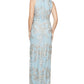 Alex & Eve Women's Womens Sequined Formal Evening Dress Blue Size 12