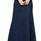 Alex & Eve Women's Sequin & Lace Drape Back Gown Blue Size 12