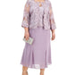 Alex Evenings Women's A Line Dress With Lace Mock Jacket Purple Size 16W