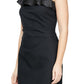 Alex & Eve Women's Ruffled One Shoulder Sheath Dress Black Size 12