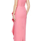 Alex & Eve Women's One Shoulder Ruffle Gown Pink Size 8