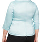 Alex Evenings Women's Shimmer V Neck Blouse Blue Size 1X