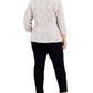 Alex Evenings Women's Glitter Lace Wrap Blouse White Size 1X