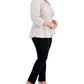 Alex Evenings Women's Glitter Lace Wrap Blouse White Size 1X