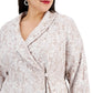 Alex Evenings Women's Glitter Lace Wrap Blouse White Size 2X