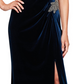 Alex Evenings Women's Velvet Off The Shoulder Evening Gown Blue Size 18