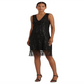 Ralph Lauren Womens Beaded Sleeveless Cocktail Dress Black Size 0