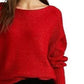 Ralph Lauren Women's Dolman Sleeve Boatneck Sweater Red Size Large