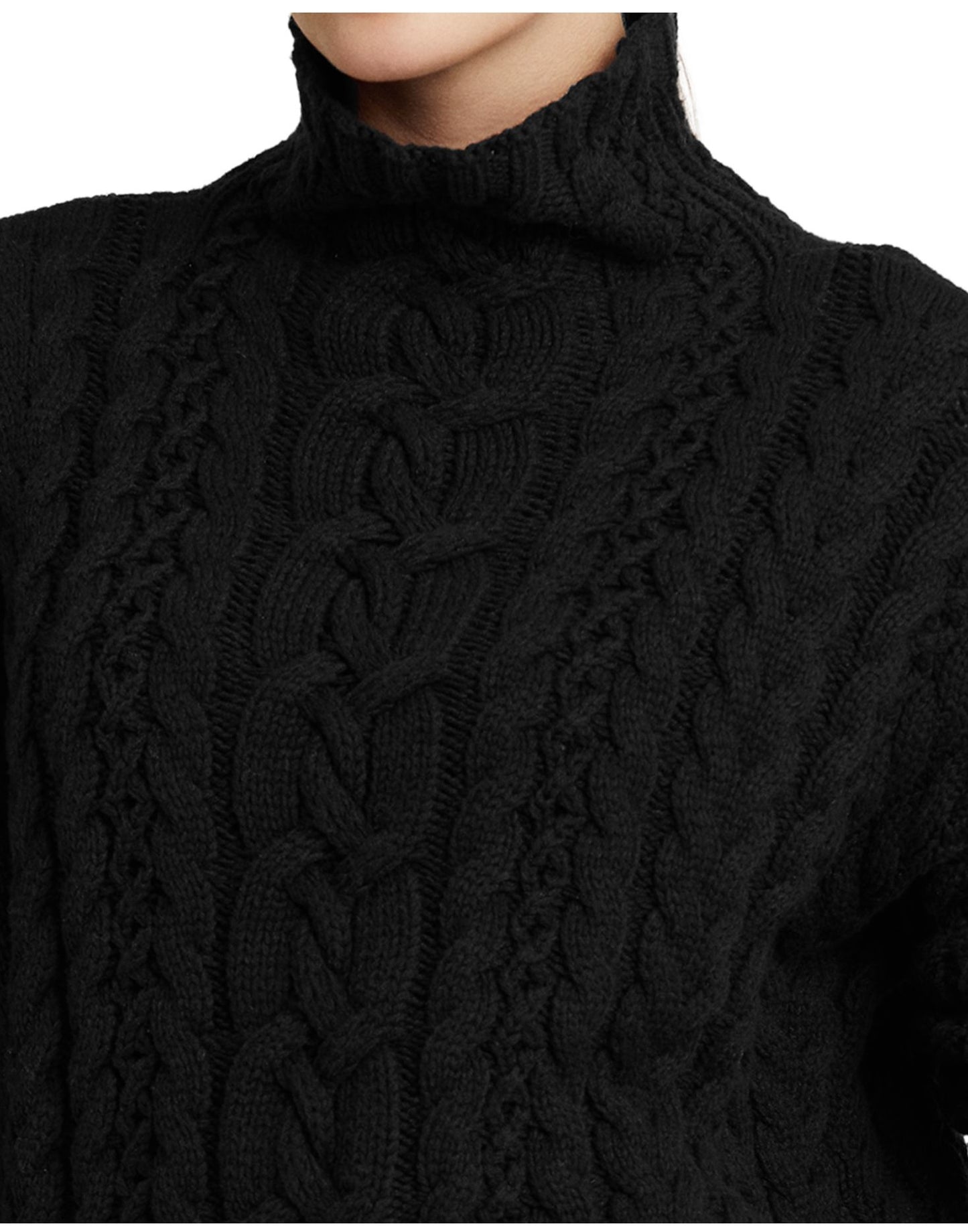 Ralph Lauren Women's Long Sleeve Turtle Neck Sweater Black Size Small