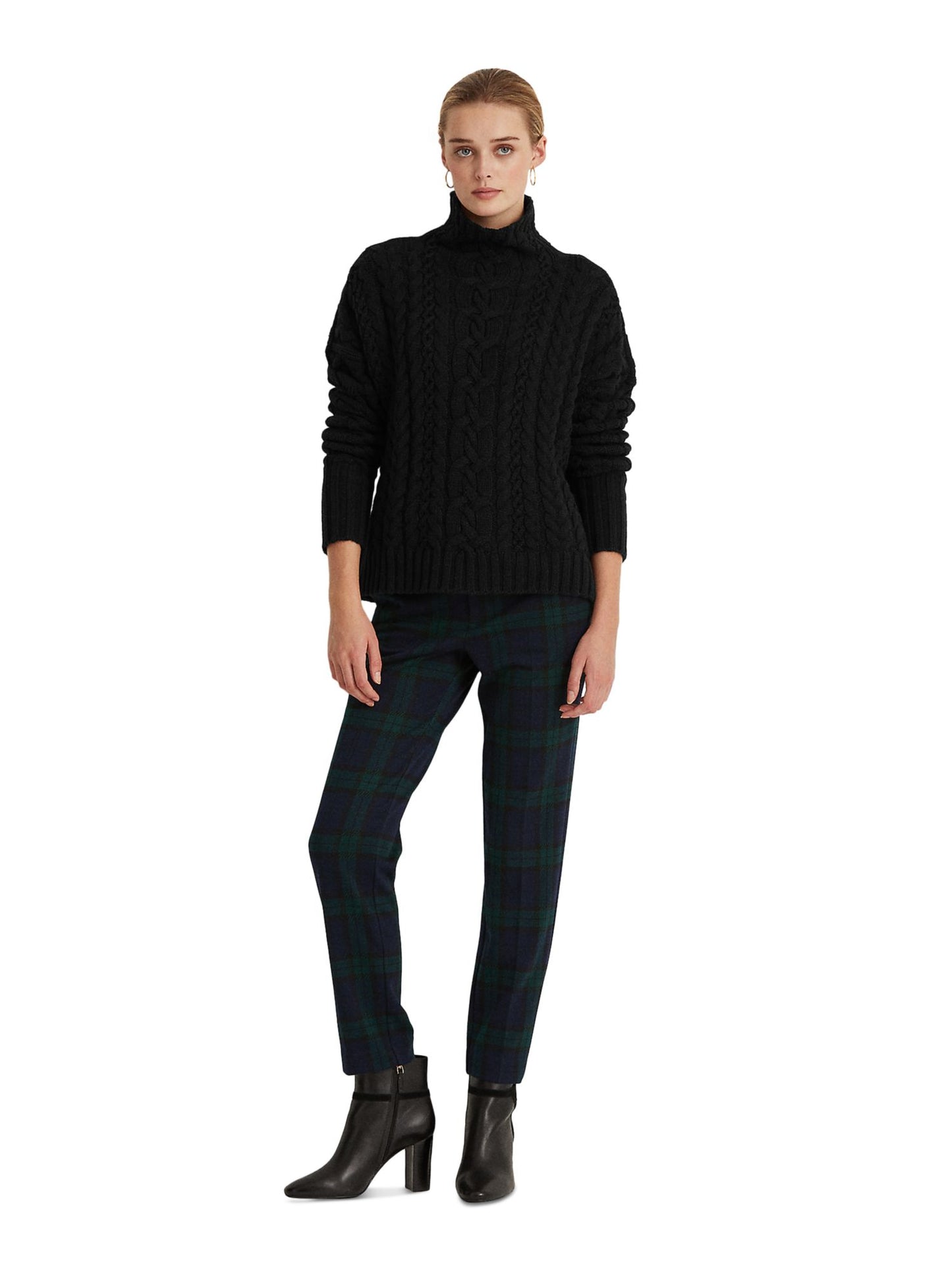 Ralph Lauren Women's Long Sleeve Turtle Neck Sweater Black Size X-Large