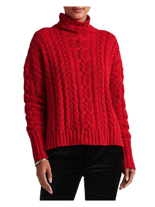Ralph Lauren Women's Long Sleeve Turtle Neck Sweater Red Size Large