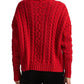 Ralph Lauren Women's Long Sleeve Turtle Neck Sweater Red Size Large