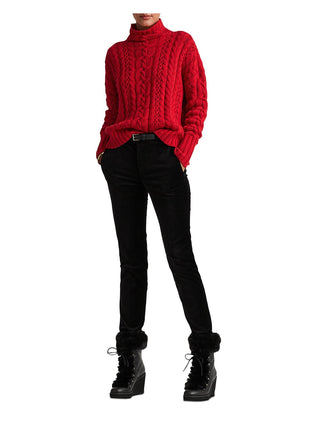 Ralph Lauren Women's Long Sleeve Turtle Neck Sweater Red Size Large
