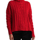 Ralph Lauren Women's Long Sleeve Turtle Neck Sweater Red Size XX-Large
