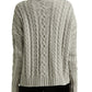Ralph Lauren Women's Stretch Textured Ribbed Heather Long Sleeve Mock Neck Sweater Grey Size Small