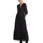 Ralph Lauren Women's Plaid Georgette Dress Black Size 8