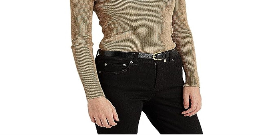 Ralph Lauren Women's Ribbed Turtleneck Sweater Yellow Size Petite Small