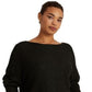 Ralph Lauren Women's Dolman Sleeve Boatneck Sweater Black Size 1X