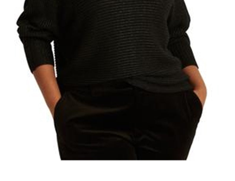 Ralph Lauren Women's Dolman Sleeve Boatneck Sweater Black Size 1X