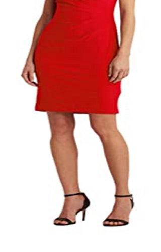 Ralph Lauren Women's Jersey Surplice Dress Red Size 12