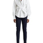 Ralph Lauren Women's Tie Front Cotton Broadcloth Shirt White Size X-Large