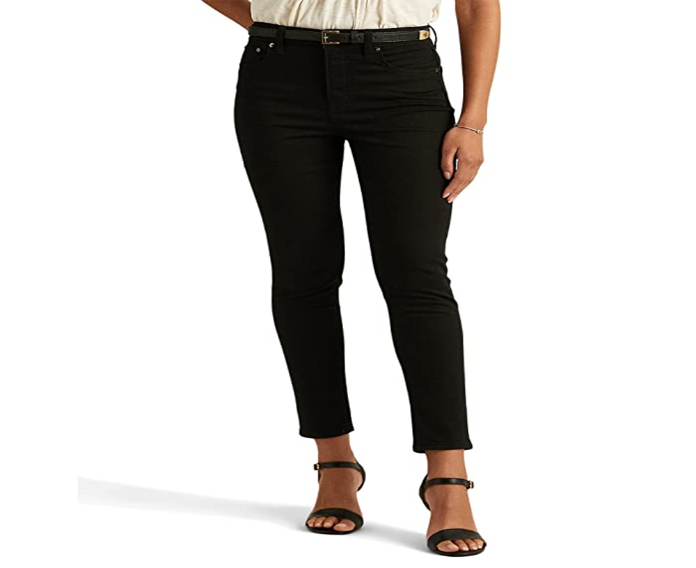 Ralph Lauren Women's High Rise Skinny Ankle Jeans Black Size 8