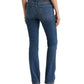Ralph Lauren Women's Stretch Zippered Pocketed Boot Leg High Waist Jeans Blue Size 6 Petite