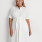 Ralph Lauren Women's Linen Shirtdress White Size 22W