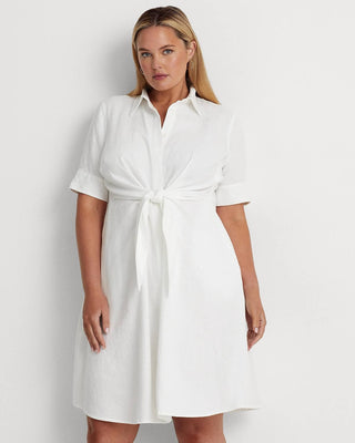 Ralph Lauren Women's Linen Shirtdress White Size 22W