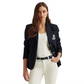 Ralph Lauren Women's Patch Jacquard Blazer Blue Size Medium