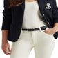 Ralph Lauren Women's Patch Jacquard Blazer Blue Size X-Large