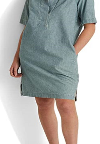 Ralph Lauren Women's Chambray Shift Dress Blue Size Small