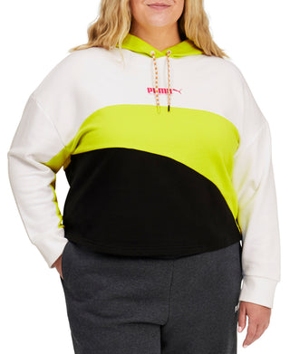 Puma Women's City Light Track Hoodie White Size 1X