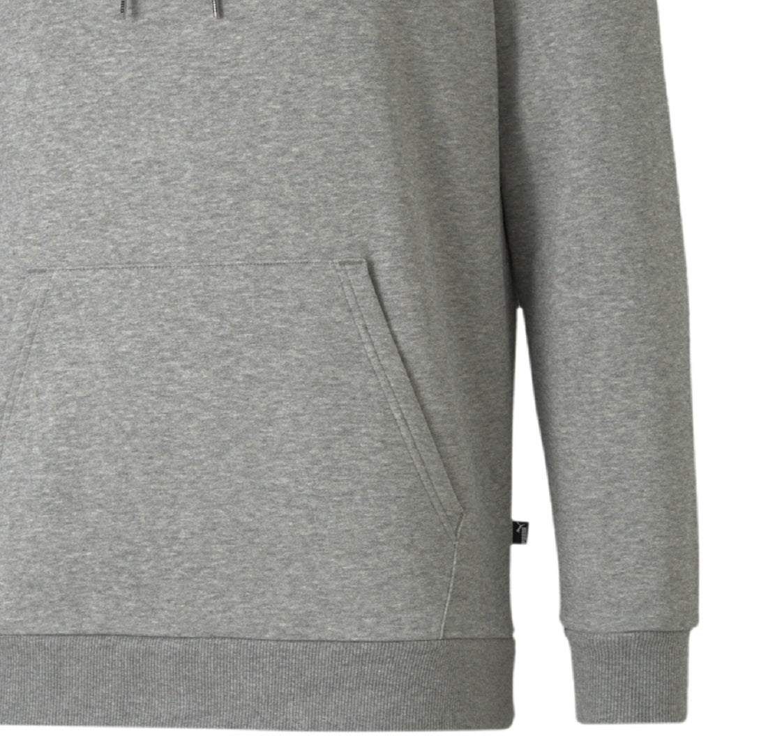 Puma Men's Embroidered Logo Hoodie Gray Size Medium