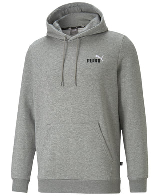 Puma Men's Embroidered Logo Hoodie Gray Size Medium