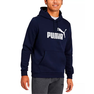 Puma Men's Fleece Logo Hoodie Blue Size Small
