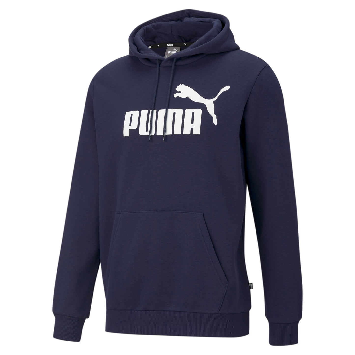 Puma Men's Fleece Logo Hoodie Blue Size Medium