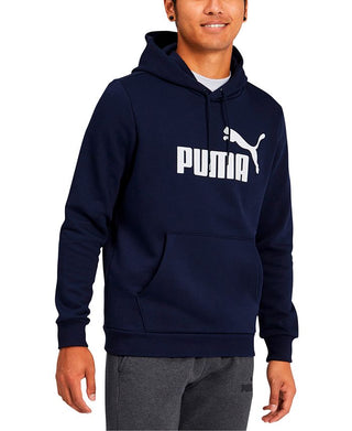 Puma Men's Fleece Logo Hoodie Blue Size Large