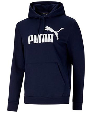 Puma Men's Fleece Logo Hoodie Blue Size Large