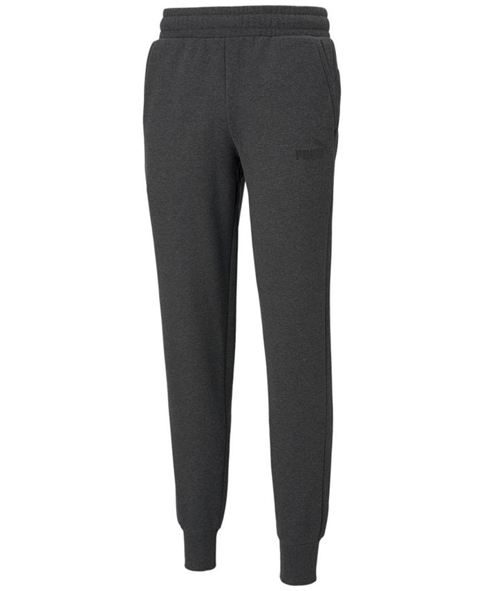 Puma Men's Logo Fleece Joggers Gray Size Large