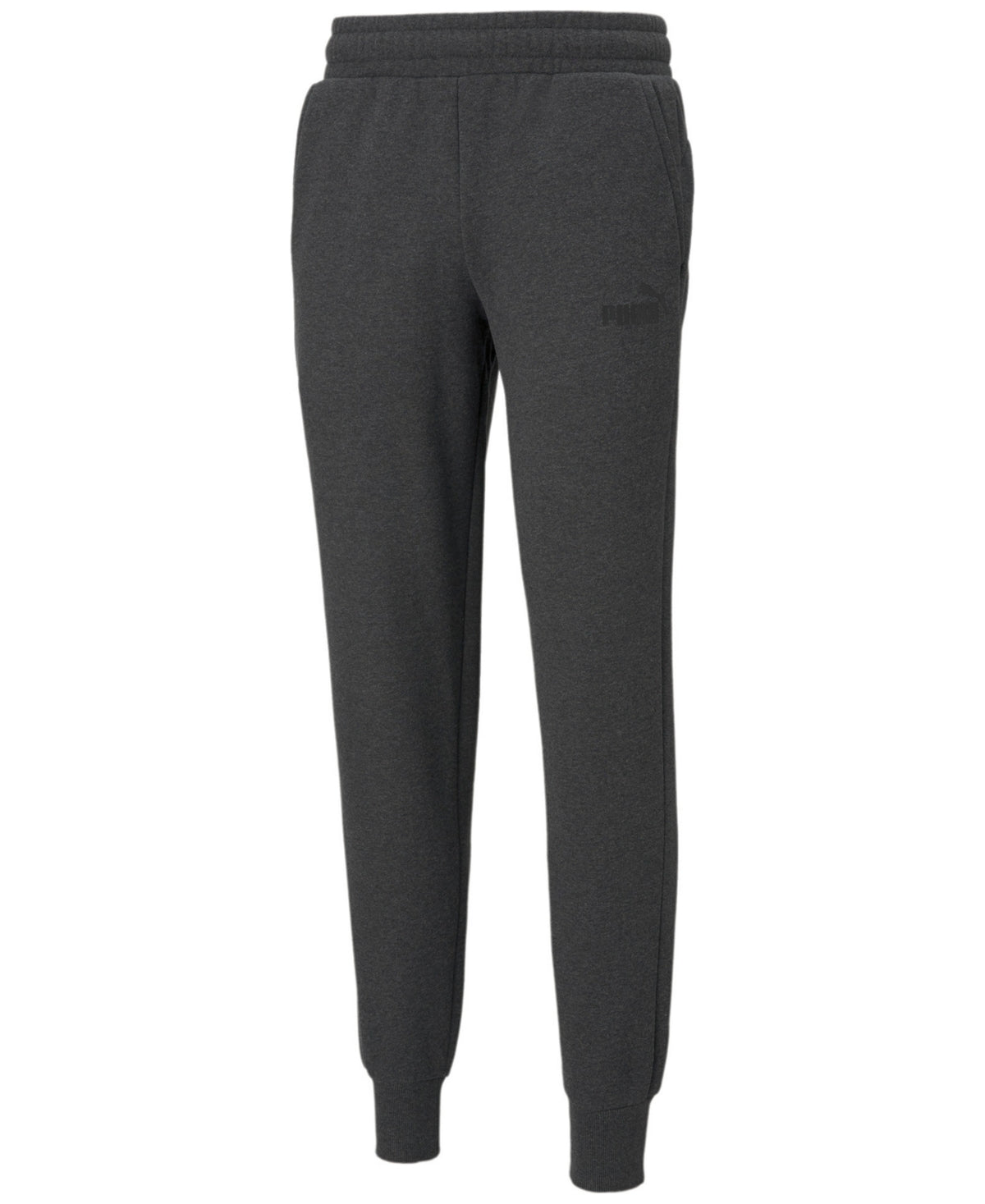 Puma Men's Logo Fleece Joggers Gray Size Large