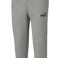 Puma Men's Logo Fleece Joggers Gray Size Large